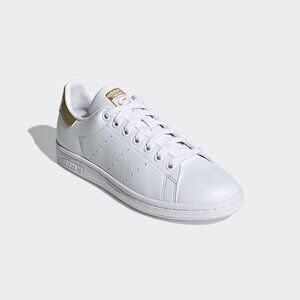 Adidas Originals Women's White Gold Metallic Stan Smith shoes G58184